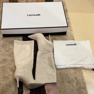 Larroude Kate Boot in Ivory